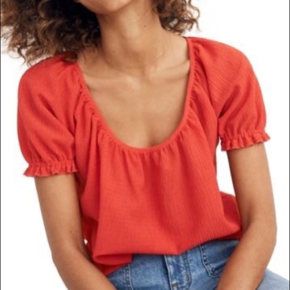 Madewell Texture & Thread Crinkle Top